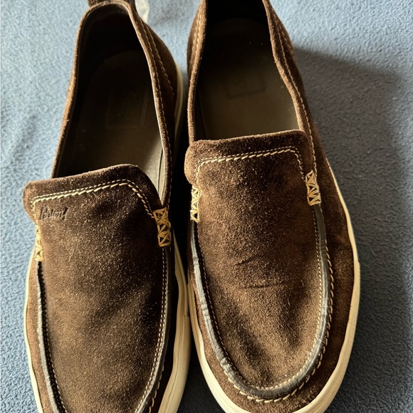 Brioni Suede Slip-On Sneakers Brown